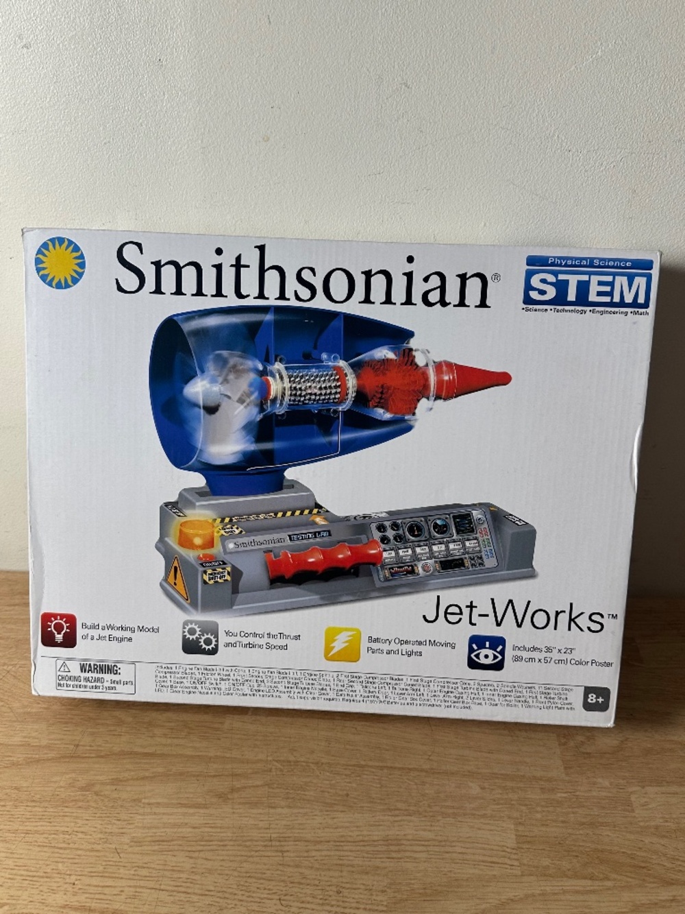 SMITHSONIAN JET WORKS MODEL KIT ENGINE MODEL # 49081 SCIENCE STEM TOY - OPEN BOX